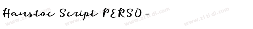 Hanstoc Script PERSO字体转换